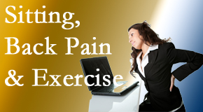 Paulette Hugulet, DC, LLC urges less sitting and more exercising to combat back pain and other pain issues.