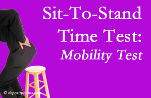 La Grande chiropractic patients are encouraged to check their mobility via the sit-to-stand test…and increase mobility by doing it!