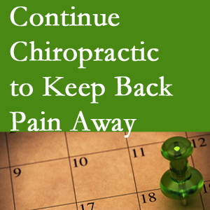 Continued La Grande chiropractic care helps keep back pain away.